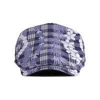 Hawaiian Ohia Lehua Lei Jeff Hat Plaid Palaka Uliuli hohonu Pattern - Polynesian Pride