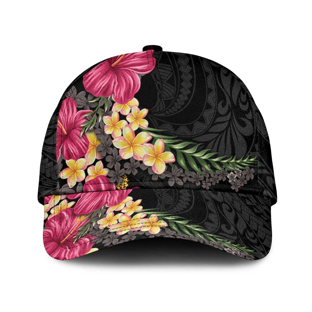 Hawaiian Plumeria and Hibiscus Classic Cap Colorful Style - Polynesian Pride