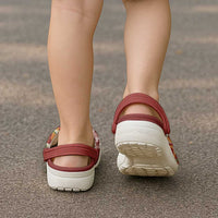 Hawaiian Plumeria Lei Clogs Shoes Kakau Motifs and Palaka Half Style Red Color - Polynesian Pride