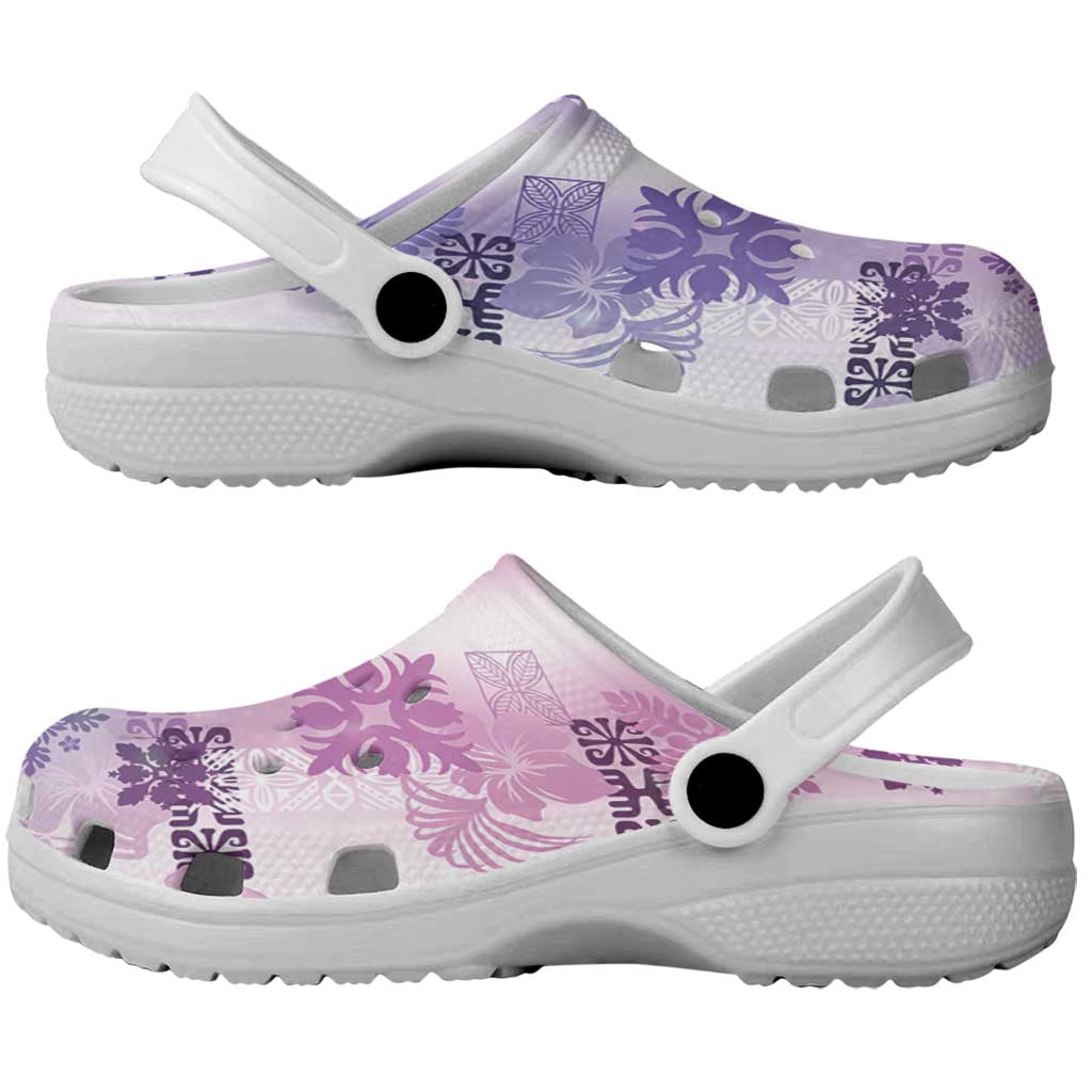 Hawaiian Quilt Clogs Shoes Vintage Pattern Galaxy - Polynesian Pride