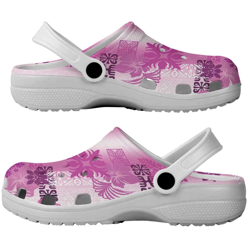 Hawaiian Quilt Clogs Shoes Vintage Pattern Pink - Polynesian Pride