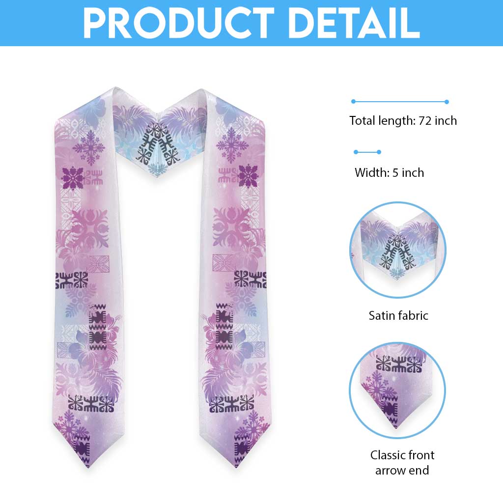 Hawaiian Quilt Graduation Stole Vintage Pattern Galaxy LT05 - Polynesian Pride