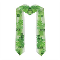 Hawaiian Quilt Graduation Stole Vintage Pattern Green