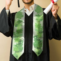 Hawaiian Quilt Graduation Stole Vintage Pattern Green