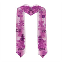 Hawaiian Quilt Graduation Stole Vintage Pattern Pink