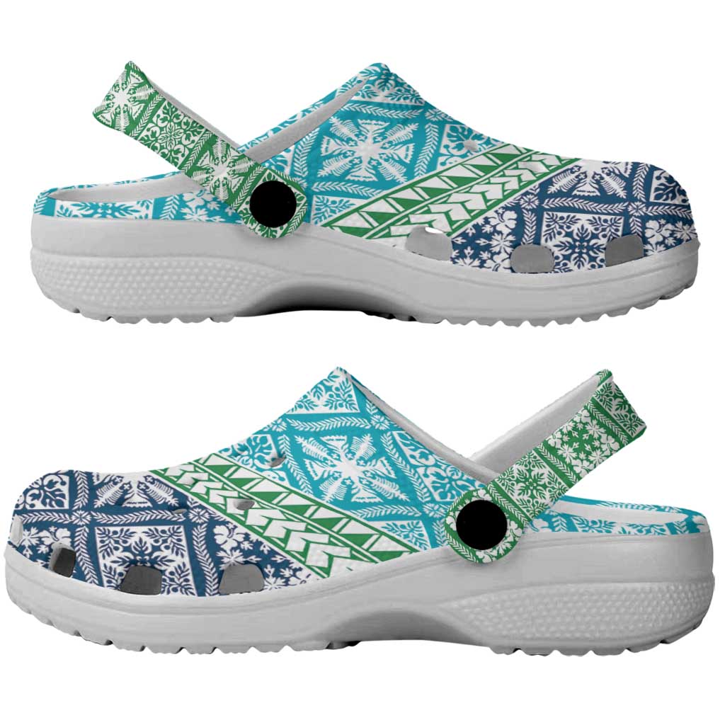 Hawaiian Quilt Pattern Clogs Shoes Fresh Color Mixed - Polynesian Pride