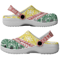 Hawaiian Quilt Pattern Clogs Shoes Special Color Mixed - Polynesian Pride