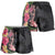 Hawaiian Tropical Plants Turtle and Shark Shorts for Women Polynesian Art Tattoo - Polynesian Pride