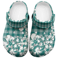 Hibiscus Pakala Aqua Teal Clogs Shoes Tropical Floral Stylized - Polynesian Pride