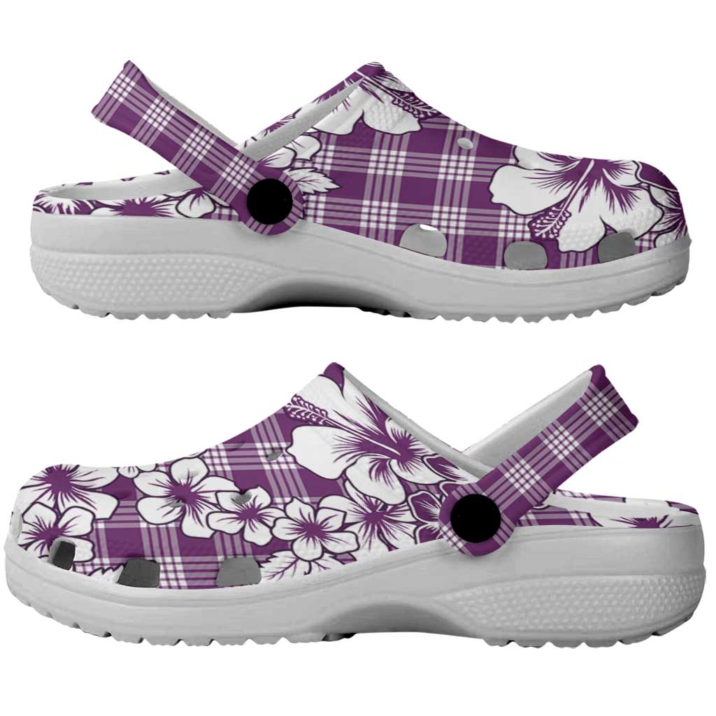 Hibiscus Pakala Sweetie Purple Clogs Shoes Tropical Floral Stylized - Polynesian Pride