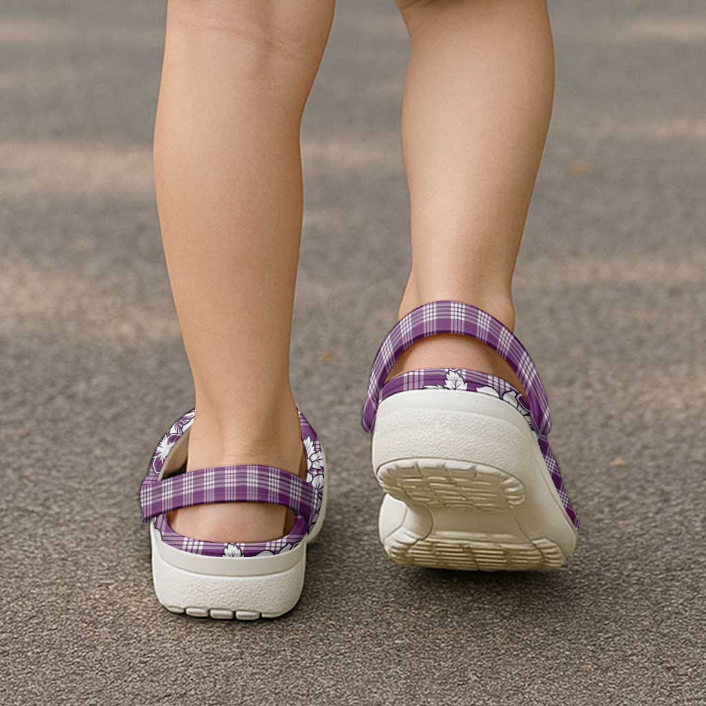 Hibiscus Pakala Sweetie Purple Clogs Shoes Tropical Floral Stylized - Polynesian Pride