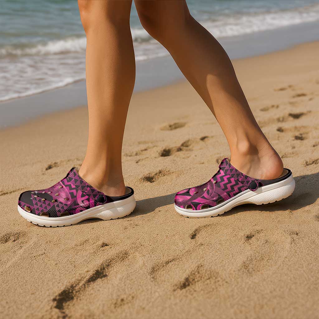Humpback Whale Matariki New Zealand Clogs Shoes NZ Maori Paikea Poutama Luxury Pink LT14 - Polynesian Pride