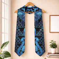 Humpback Whale Matariki New Zealand Graduation Stole NZ Maori Paikea Poutama Luxury Blue