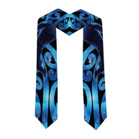 Humpback Whale Matariki New Zealand Graduation Stole NZ Maori Paikea Poutama Luxury Blue