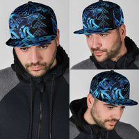 Humpback Whale Matariki New Zealand Snapback Cap NZ Maori Paikea Poutama Luxury Blue
