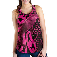 Humpback Whale Matariki New Zealand Women Racerback Tank NZ Maori Paikea Poutama Luxury Pink