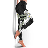 Ia Orana Tahiti Tiare Leggings Black Lei - Polynesian Pride