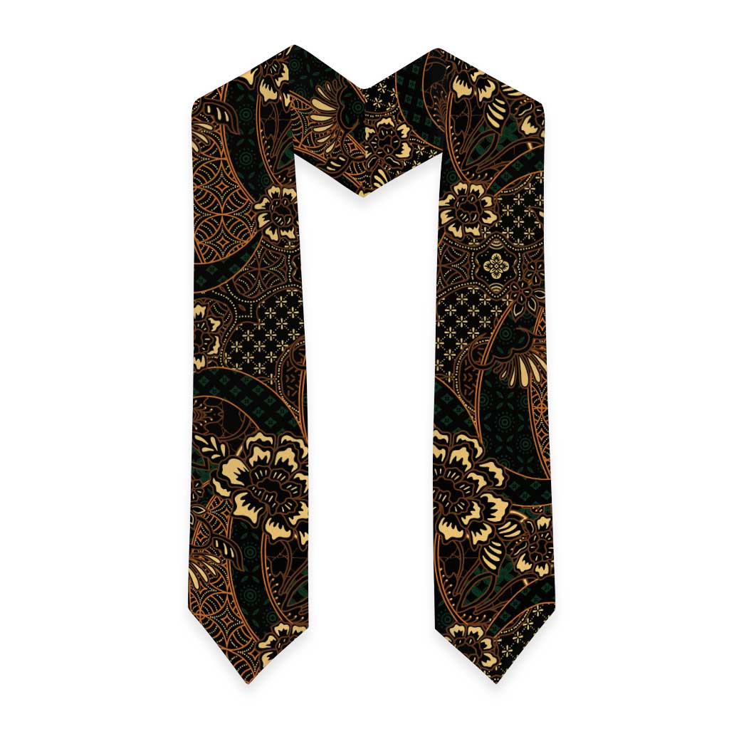 Indonesian Batik Pattern Vintage Brown Graduation Stole