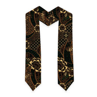 Indonesian Batik Pattern Vintage Brown Graduation Stole