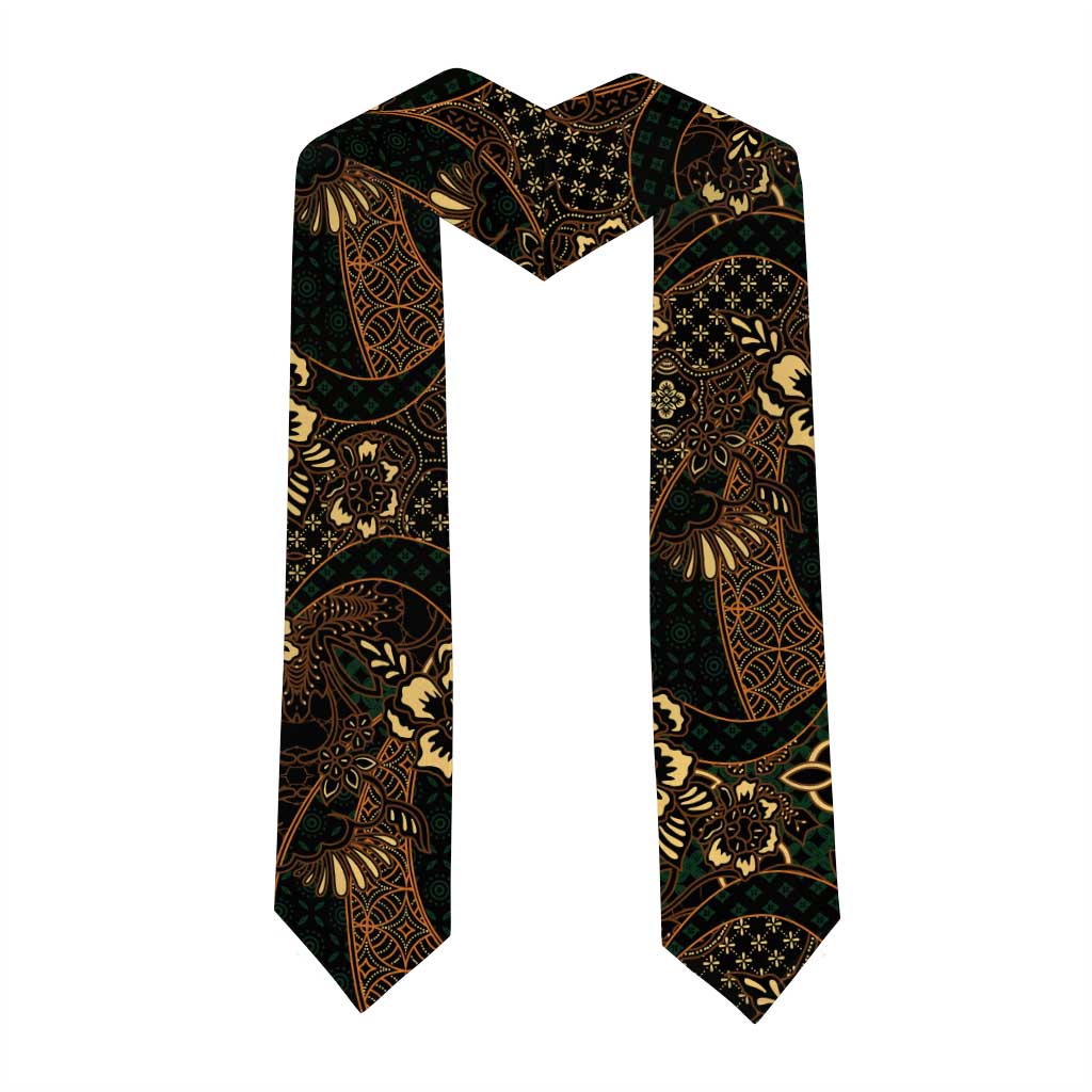 Indonesian Batik Pattern Vintage Brown Graduation Stole