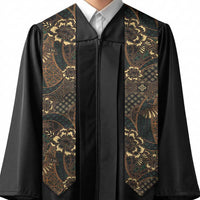 Indonesian Batik Pattern Vintage Brown Graduation Stole