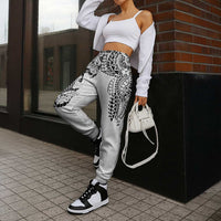 Japanese Irezumi and Hawaiian Polynesian Art Tattoo Jogger Pants White Color - Polynesian Pride