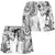 Japanese Irezumi and Hawaiian Polynesian Art Tattoo Shorts for Women White Color - Polynesian Pride