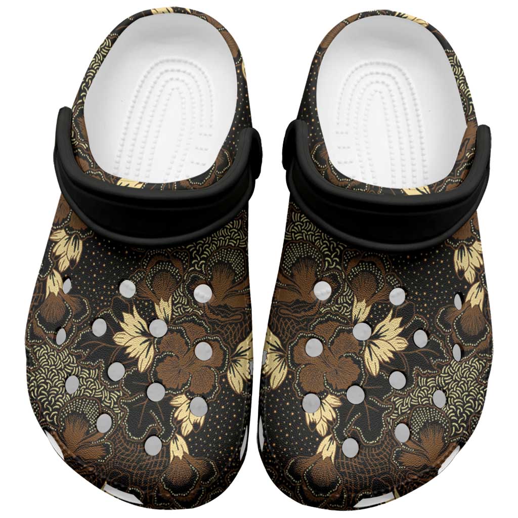 Javanese Batik Semen Clogs Shoes Indonesian Traditional Pattern