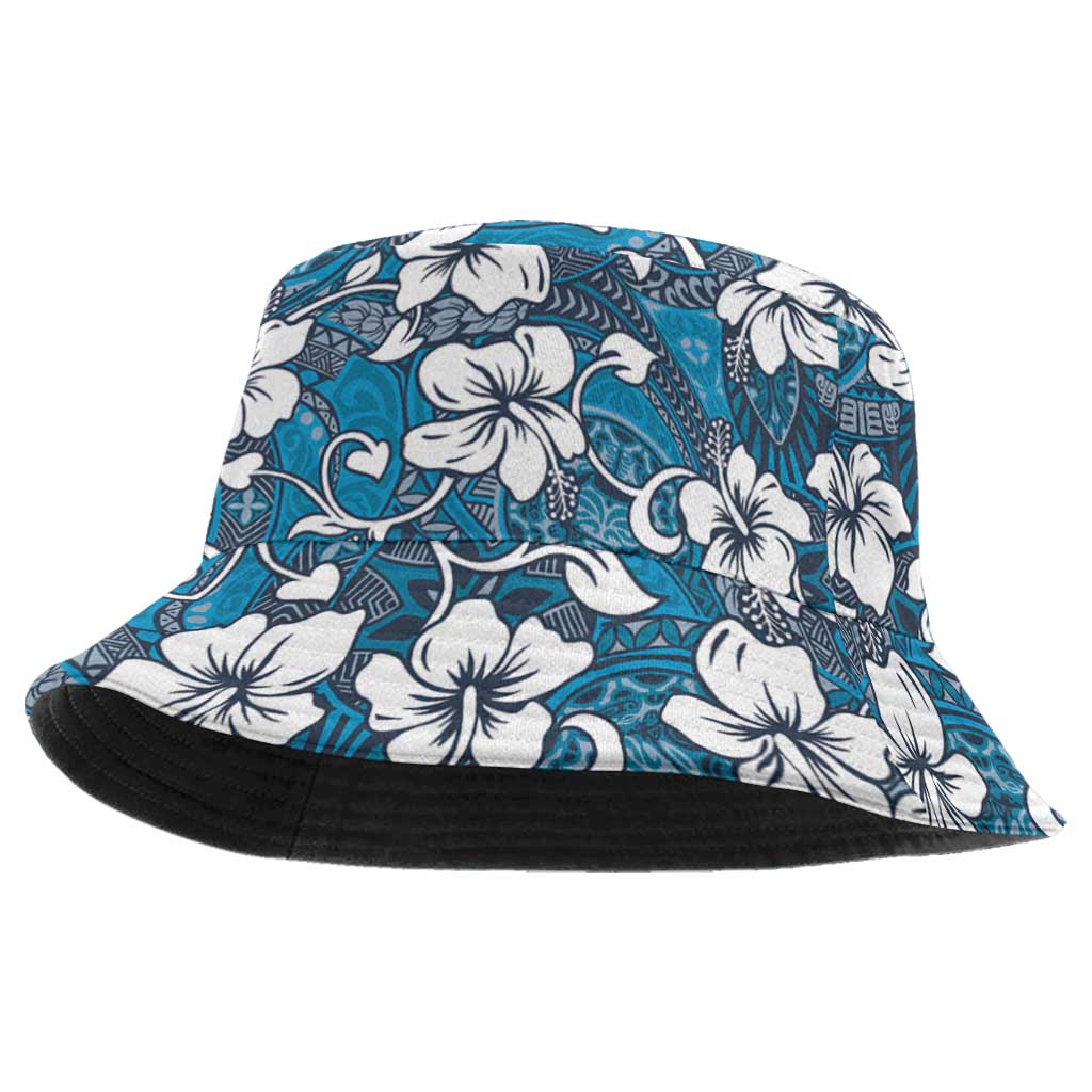 Karakarawa Bula Fiji Bucket Hat Fijian Tapa Seamless Hibiscus - Polynesian Pride