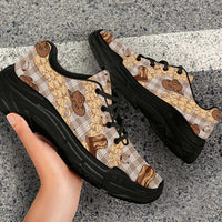 Khaki Palaka Hawaii Cowboy Chunky Sneakers Puakenikeni Lei Paniolo Papale Seamless Vibes - Polynesian Pride