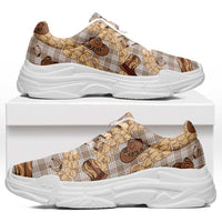Khaki Palaka Hawaii Cowboy Chunky Sneakers Puakenikeni Lei Paniolo Papale Seamless Vibes - Polynesian Pride