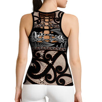 Kia Ora New Zealand Hollow Tank Top Aotearoa Proud Maori With Silver Fern - Polynesian Pride