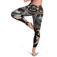 Kia Ora New Zealand Leggings Aotearoa Proud Maori With Silver Fern - Polynesian Pride