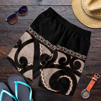 Kia Ora New Zealand Shorts for Men Aotearoa Proud Maori With Silver Fern - Polynesian Pride