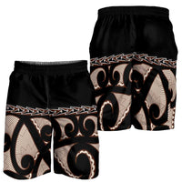 Kia Ora New Zealand Shorts for Men Aotearoa Proud Maori With Silver Fern - Polynesian Pride