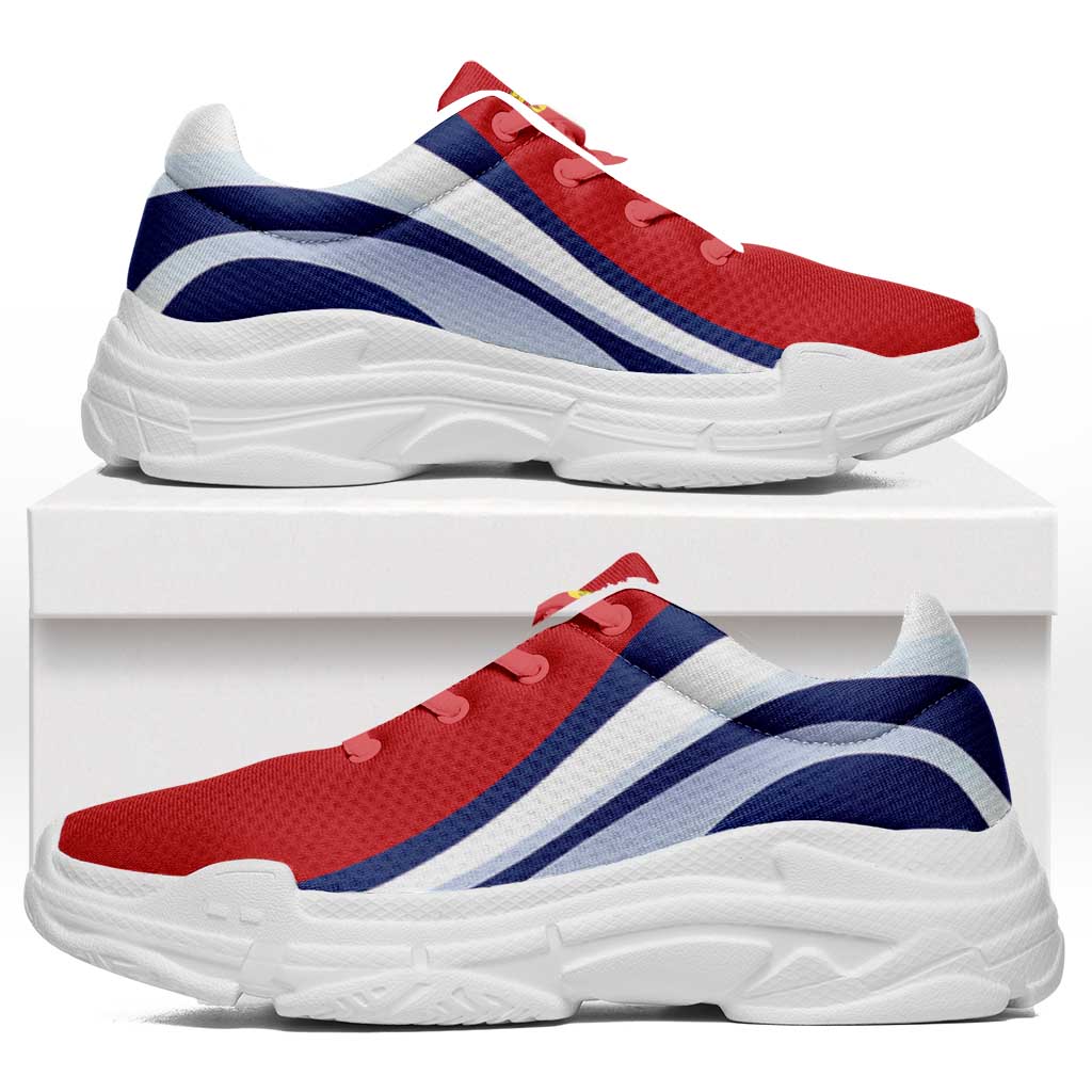Kiribati Chunky Sneakers Flag-Inspired Curve Style