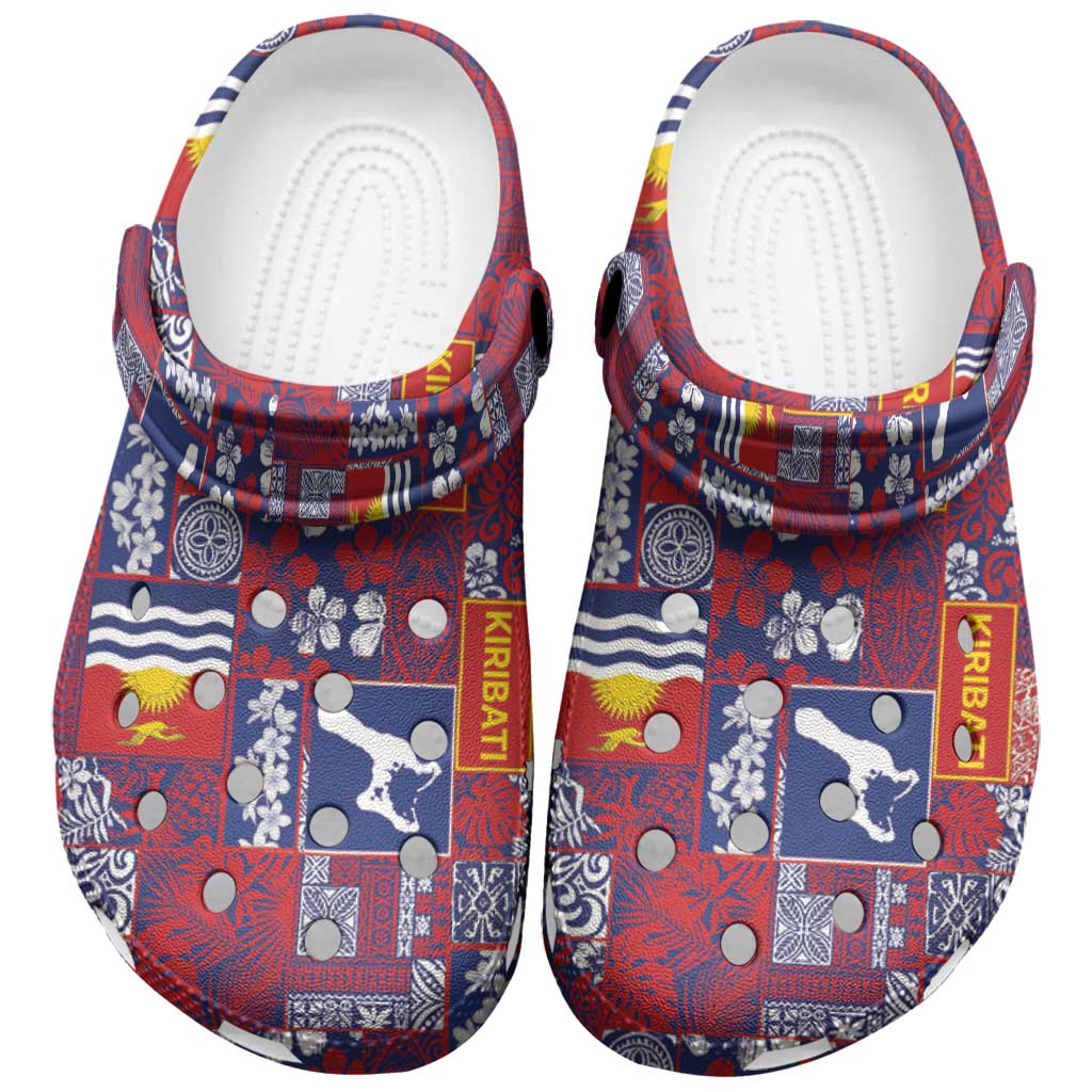 Kiribati Tekeraoi n te Kiritimati Clogs Shoes Pacific Patchwork Xmas Vibes - Polynesian Pride