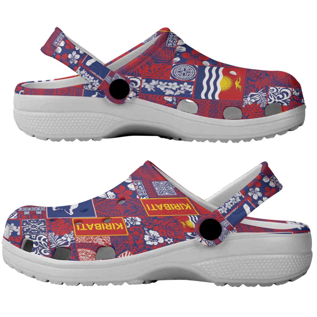 Kiribati Tekeraoi n te Kiritimati Clogs Shoes Pacific Patchwork Xmas Vibes - Polynesian Pride