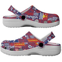 Kiribati Tekeraoi n te Kiritimati Clogs Shoes Pacific Patchwork Xmas Vibes - Polynesian Pride