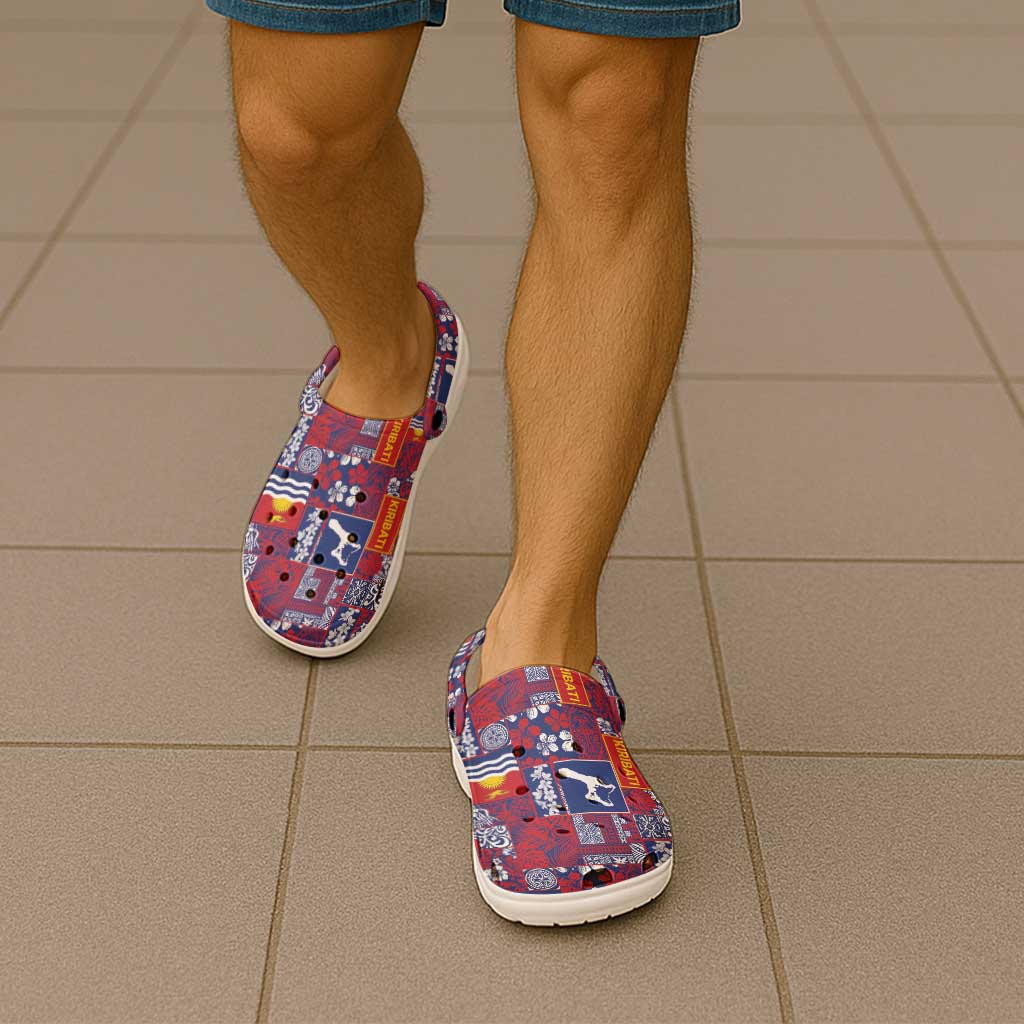 Kiribati Tekeraoi n te Kiritimati Clogs Shoes Pacific Patchwork Xmas Vibes - Polynesian Pride