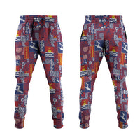 Kiribati Tekeraoi n te Kiritimati Jogger Pants Pacific Patchwork Xmas Vibes - Polynesian Pride