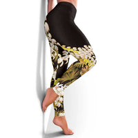 Kula Aloha Hawaii Lei Leggings Tropical Flowers Elegant Vibe - Polynesian Pride