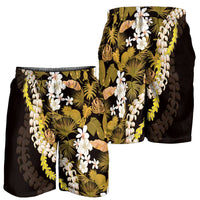 Kula Aloha Hawaii Lei Shorts for Men Tropical Flowers Elegant Vibe - Polynesian Pride