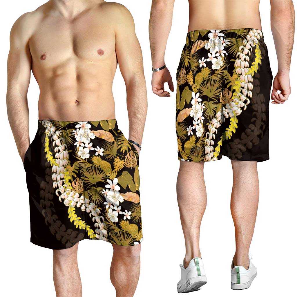 Kula Aloha Hawaii Lei Shorts for Men Tropical Flowers Elegant Vibe - Polynesian Pride