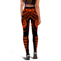 Kakau Hawaiian Polynesian Legging Orange LT6