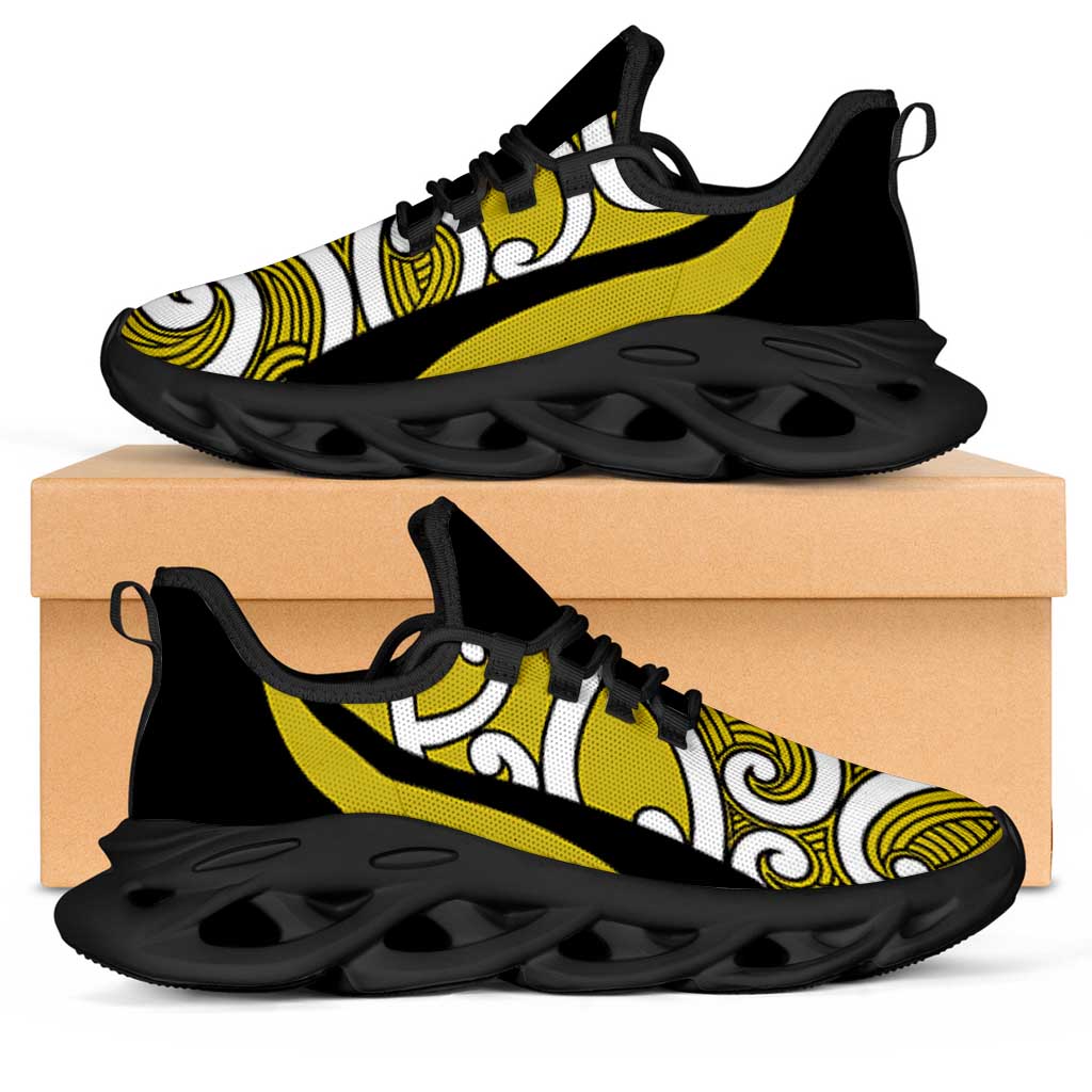 Lime Green Maori Koru New Zealand Clunky Sneakers