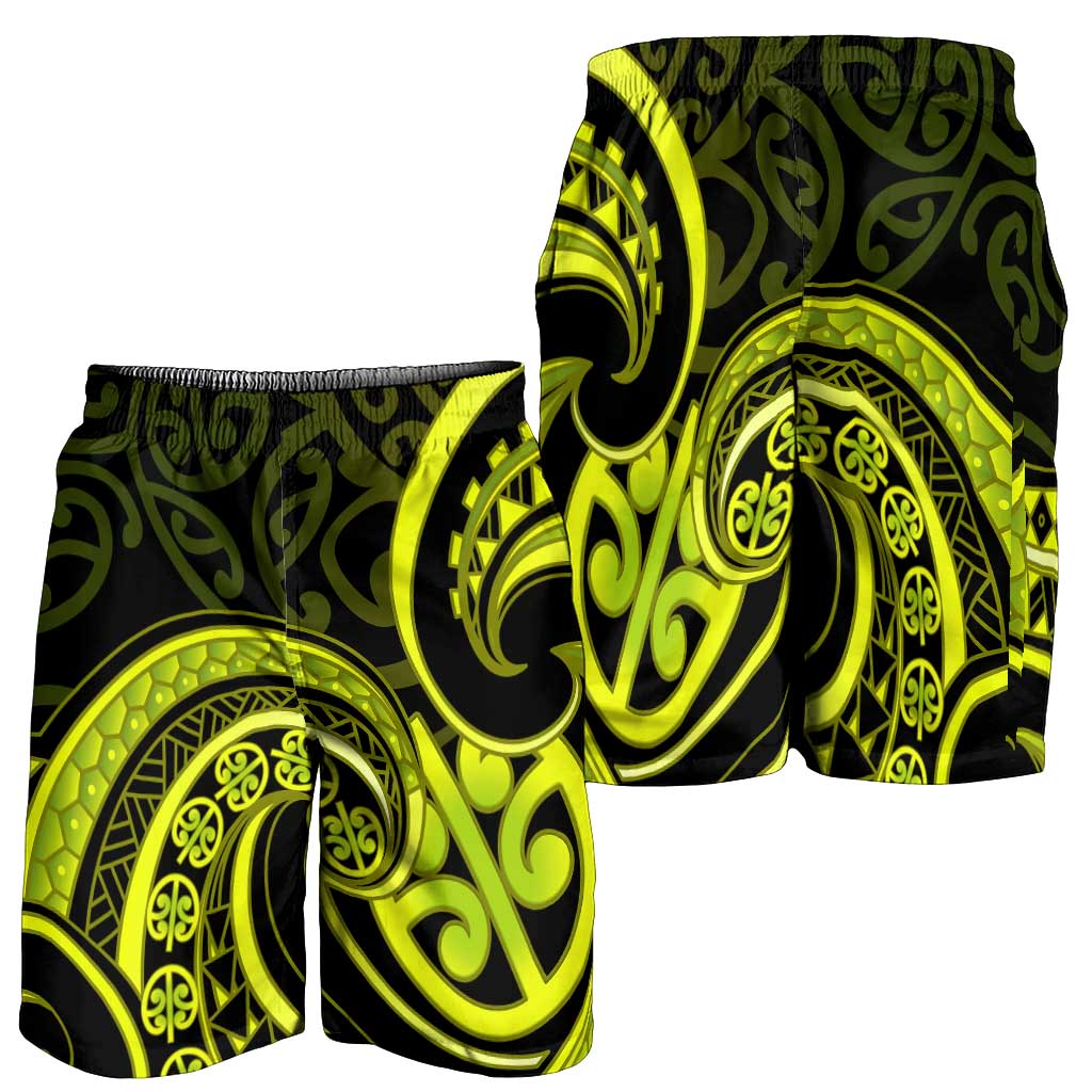 Lime Green New Zealand Mangopare Shorts for Men Aotearoa Maori Koru Style LT14