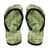 Lime Palaka Hawaii Cowboy Flip Flops Puakenikeni Lei Paniolo Papale Seamless Vibes - Polynesian Pride