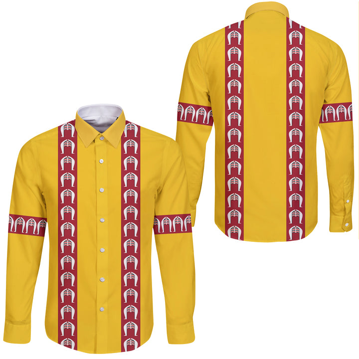 Customer Request - guligos - 12/11/25 - Long Sleeve Button Shirt - Yellow - LT03 Unisex Multicolor - Polynesian Pride
