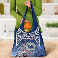 Custom Samoa Rugby Grocery Bag Toa Samoa Myriad Patterns